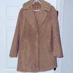 Sherpa Teddy blazer coat camel medium